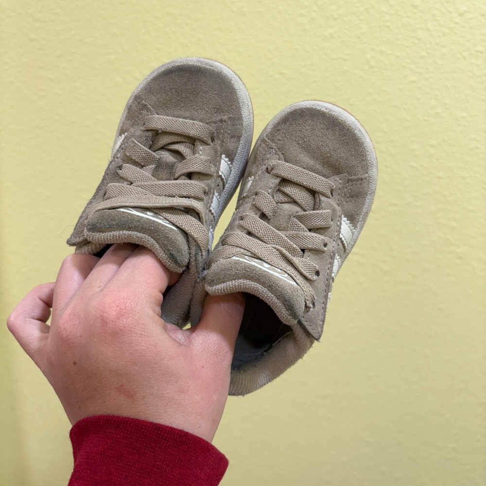 Tan adidas campus